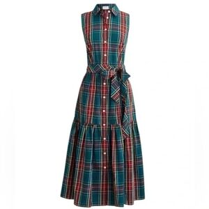 J.Crew Sleeveless Plaid Tartan Shirtdress | Womens 16
